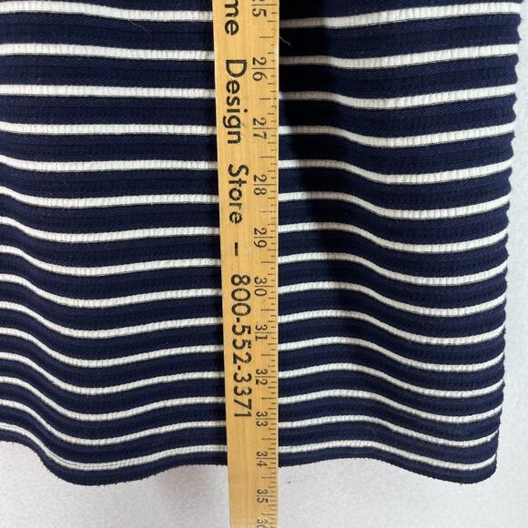 PEA IN THE POD Dress M Nursing Maternity Textured Striped Side Zip Shift Blue - Picture 15 of 16